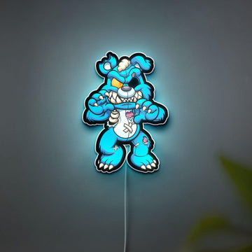 Zombie Teddy Bear 3D LED Lamp, Quirky Home Wall Decor, Party Themes Decor, Personalized Gift for Gamer