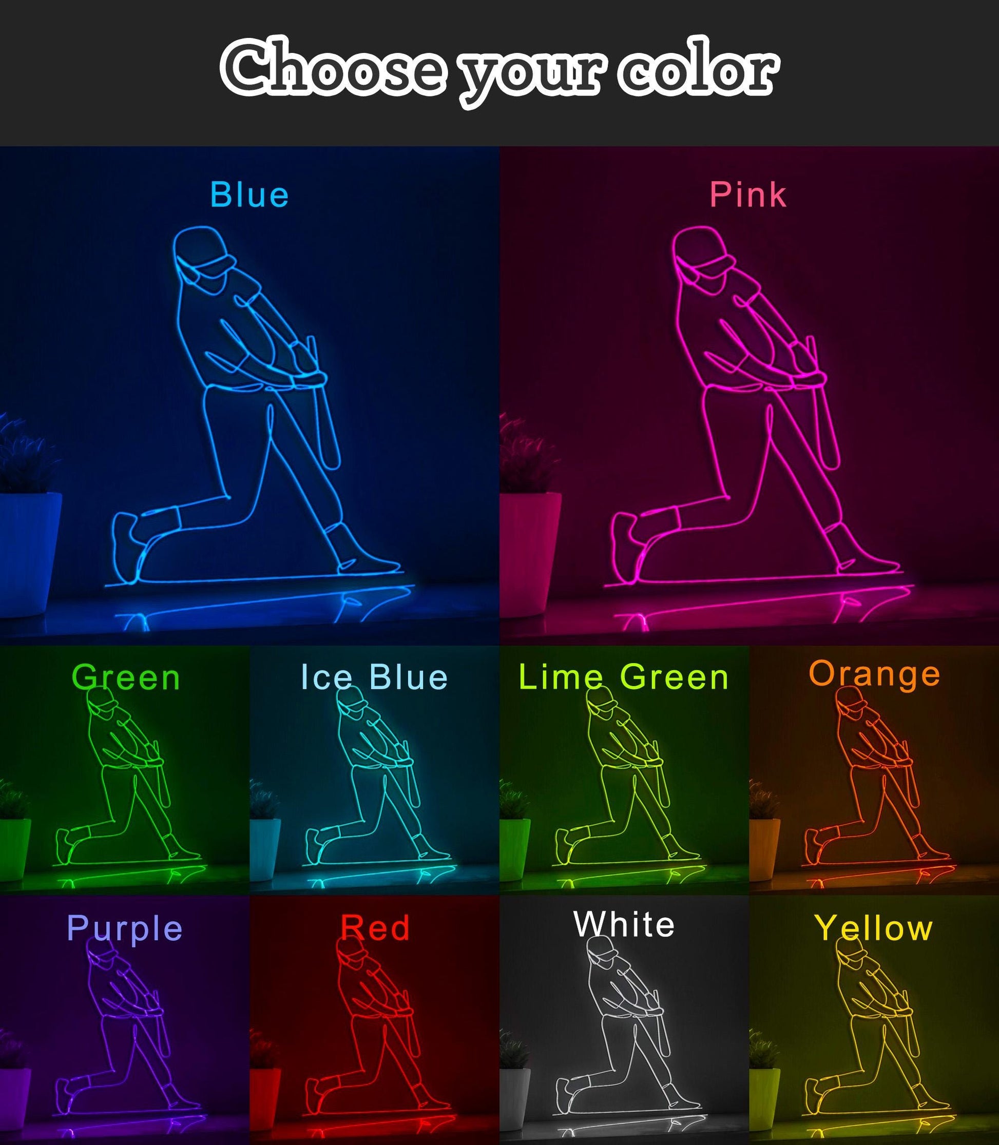 Baseball Player Playing Baseball Sports EL Wire Wall Art for Stadium-Themed Rooms & Fan Decor - myneonup