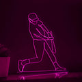 Baseball Player Playing Baseball Sports EL Wire Wall Art for Stadium-Themed Rooms & Fan Decor - myneonup