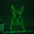 Cute Rabbit Adorable EL Wire Animal Wall Art for Nursery & Easter Decor - myneonup
