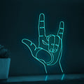 Hand I Love You Sign Valentine Wedding Neon Light Festive EL Wire Decor for Party & Home Wall Art - myneonup