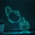 Tea Pot & Cup Handmade EL Wire Kitchen Wall Art for Home Decor - myneonup