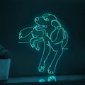 Smile Dog Handmade EL Wire Animal Wall Art for Bedroom & Home Decor - myneonup