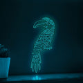 Hornbill One Line EL Wire Neon Sign - Long-Tailed Bird, Ideal for Bird & Nature Lovers Wall Decor - myneonup