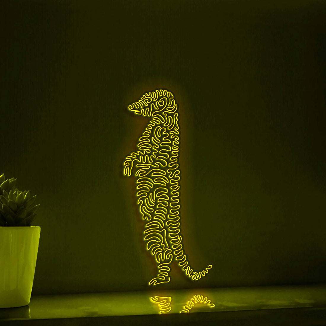 Standing Meerkat One Line EL Wire Neon Sign - Ideal for Animal & Nature Lovers Wall Decor - myneonup