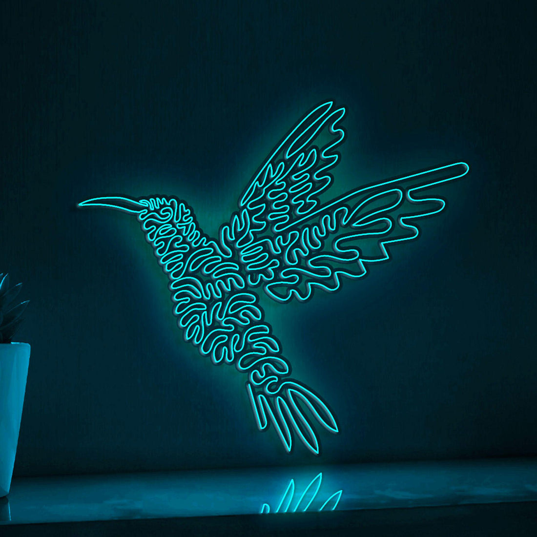 Hummingbird Single Line EL Wire Neon Sign - Ideal for Bird & Nature Lovers Wall Decor - myneonup