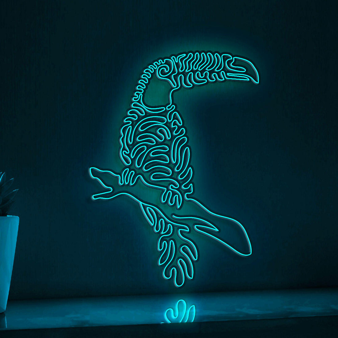 Toucan One Line EL Wire Neon Sign - Ideal for Nature Lovers, Perfect for Home Decor - myneonup