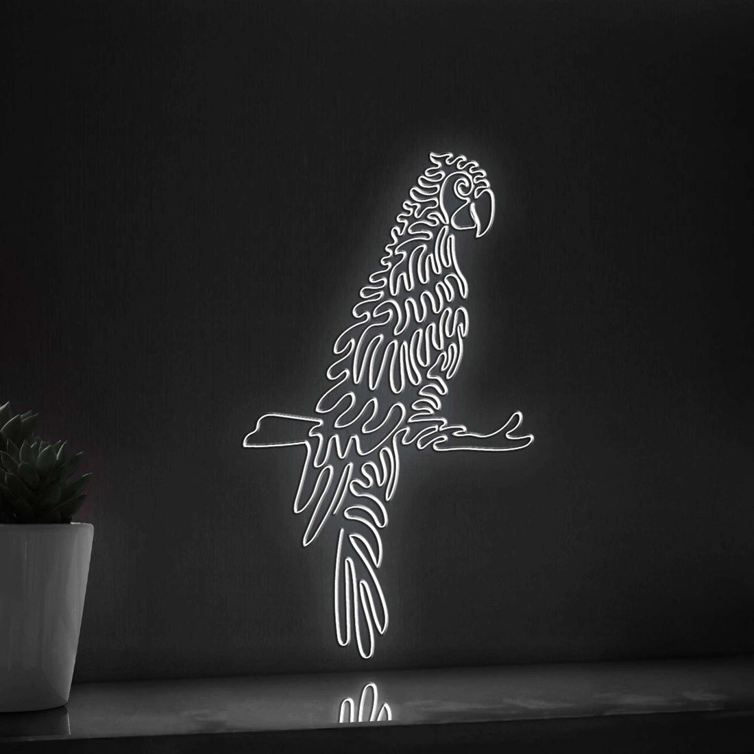 Parrot One Line EL Wire Neon Sign - Ideal for Bird & Nature Lovers Wall Decor - myneonup