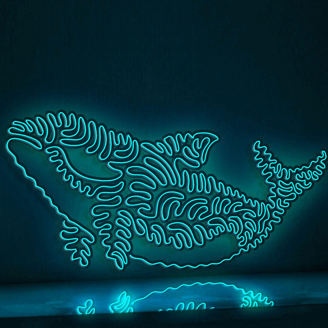 Orca One Line EL Wire Neon Sign - Perfect for Ocean Lovers' Wall Decor - myneonup