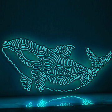 Orca One Line EL Wire Neon Sign - Perfect for Ocean Lovers' Wall Decor - myneonup