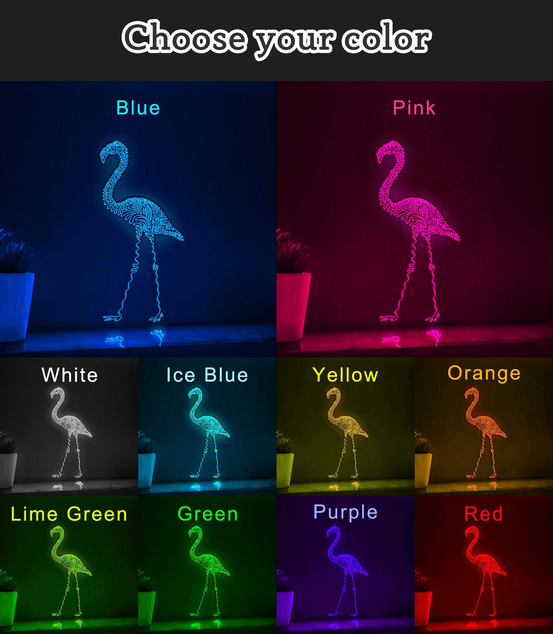 Flamingo One Line EL Wire Neon Sign - Perfect for Boho Decor & Tropical Themed Spaces - myneonup