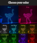Ostrich One Line EL Wire Neon Sign - Flightless Bird Lighted Wall Art - myneonup