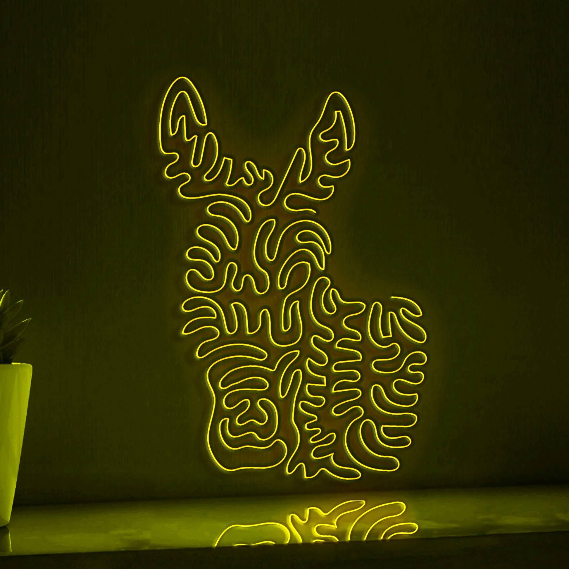Cute Donkey Continuous Line EL Neon for Wall Decor - myneonup