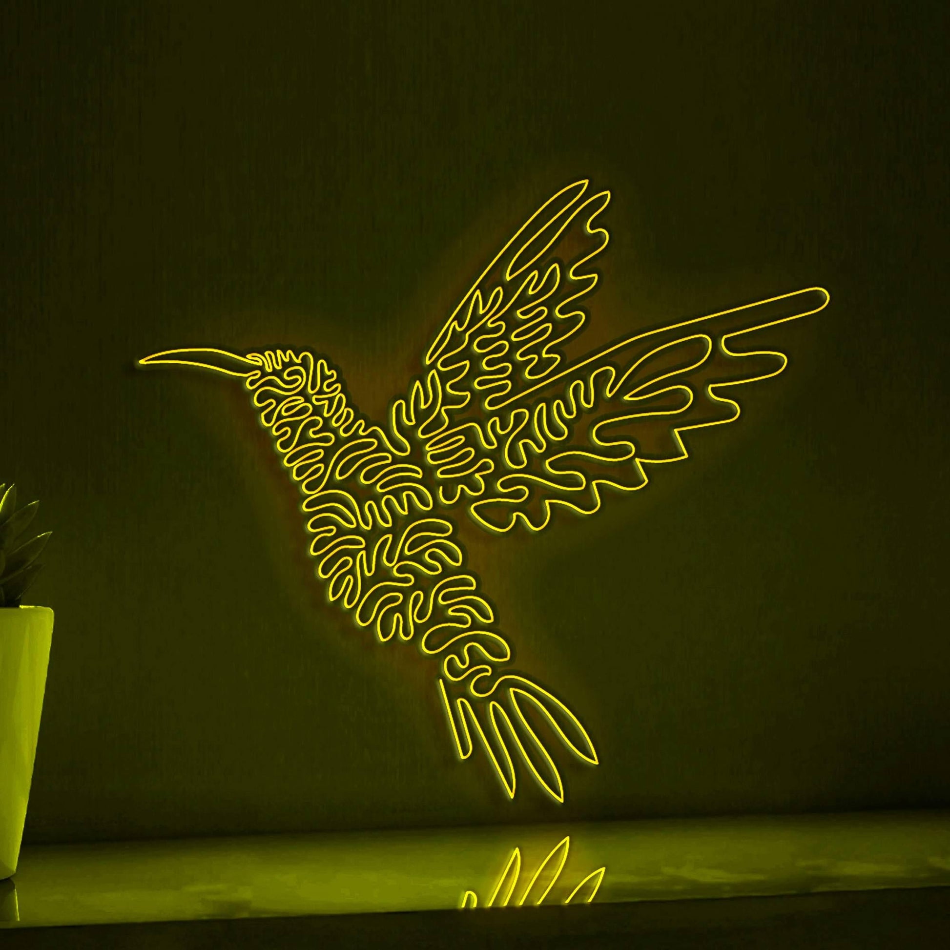 Hummingbird Single Line EL Wire Neon Sign - Ideal for Bird & Nature Lovers Wall Decor - myneonup