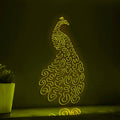 Peacock One Line EL Wire Neon Sign - Abstract Art for Boho, Wedding & Home Decor - myneonup