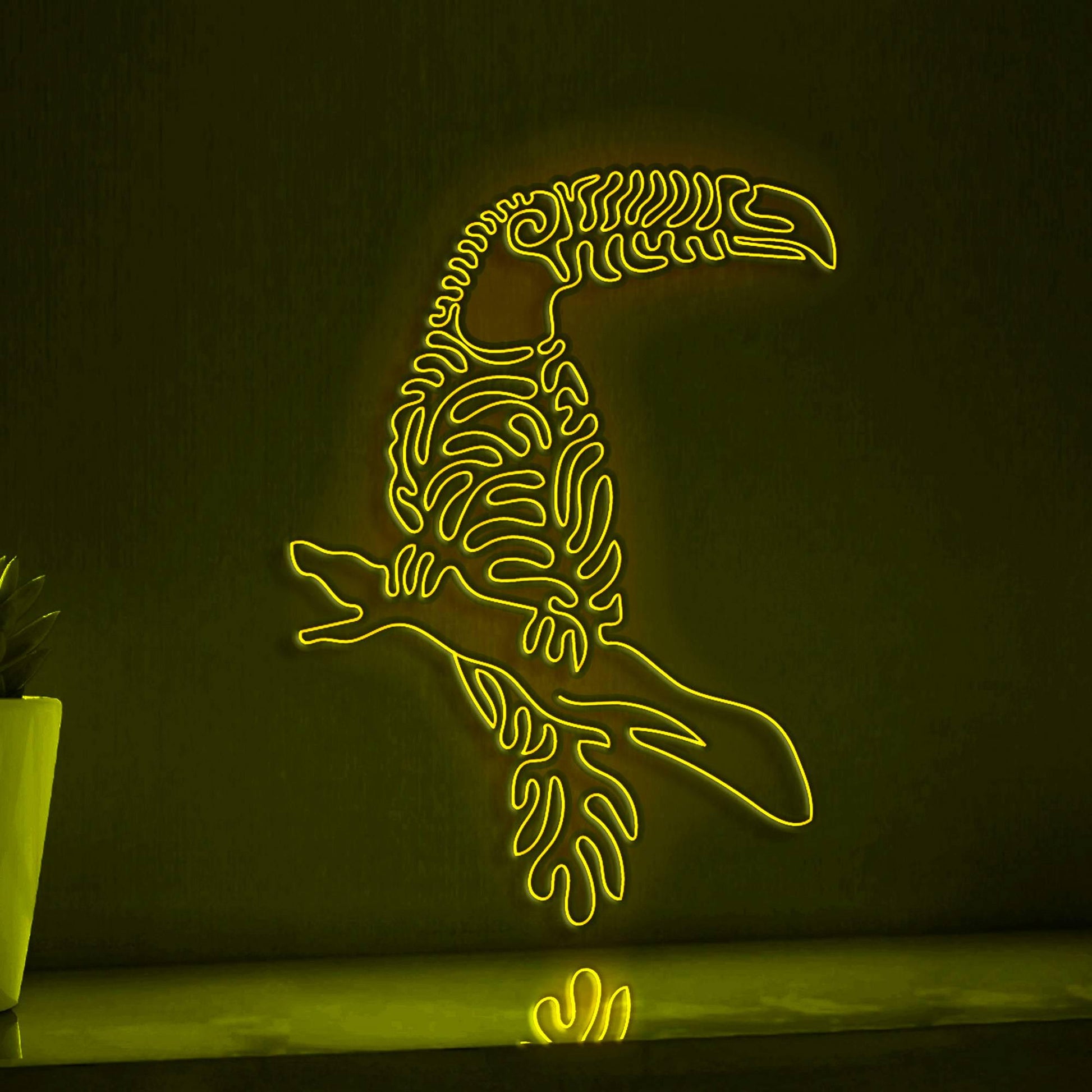 Toucan One Line EL Wire Neon Sign - Ideal for Nature Lovers, Perfect for Home Decor - myneonup
