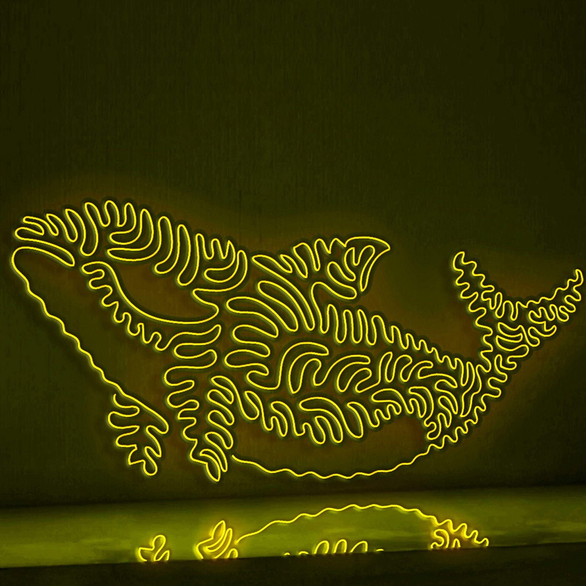 Orca One Line EL Wire Neon Sign - Perfect for Ocean Lovers' Wall Decor - myneonup