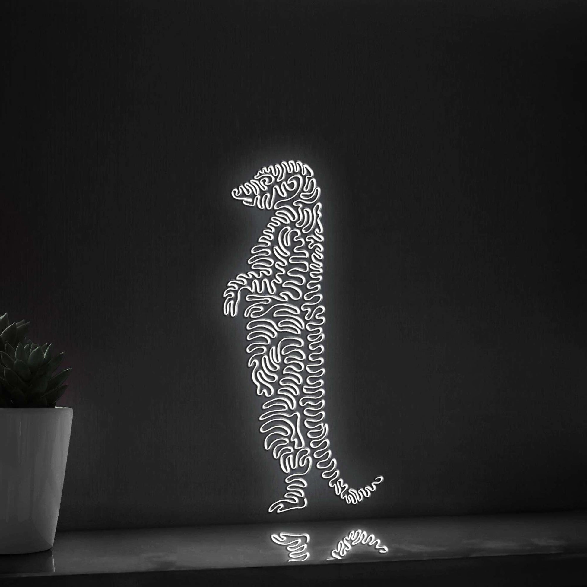 Standing Meerkat One Line EL Wire Neon Sign - Ideal for Animal & Nature Lovers Wall Decor - myneonup
