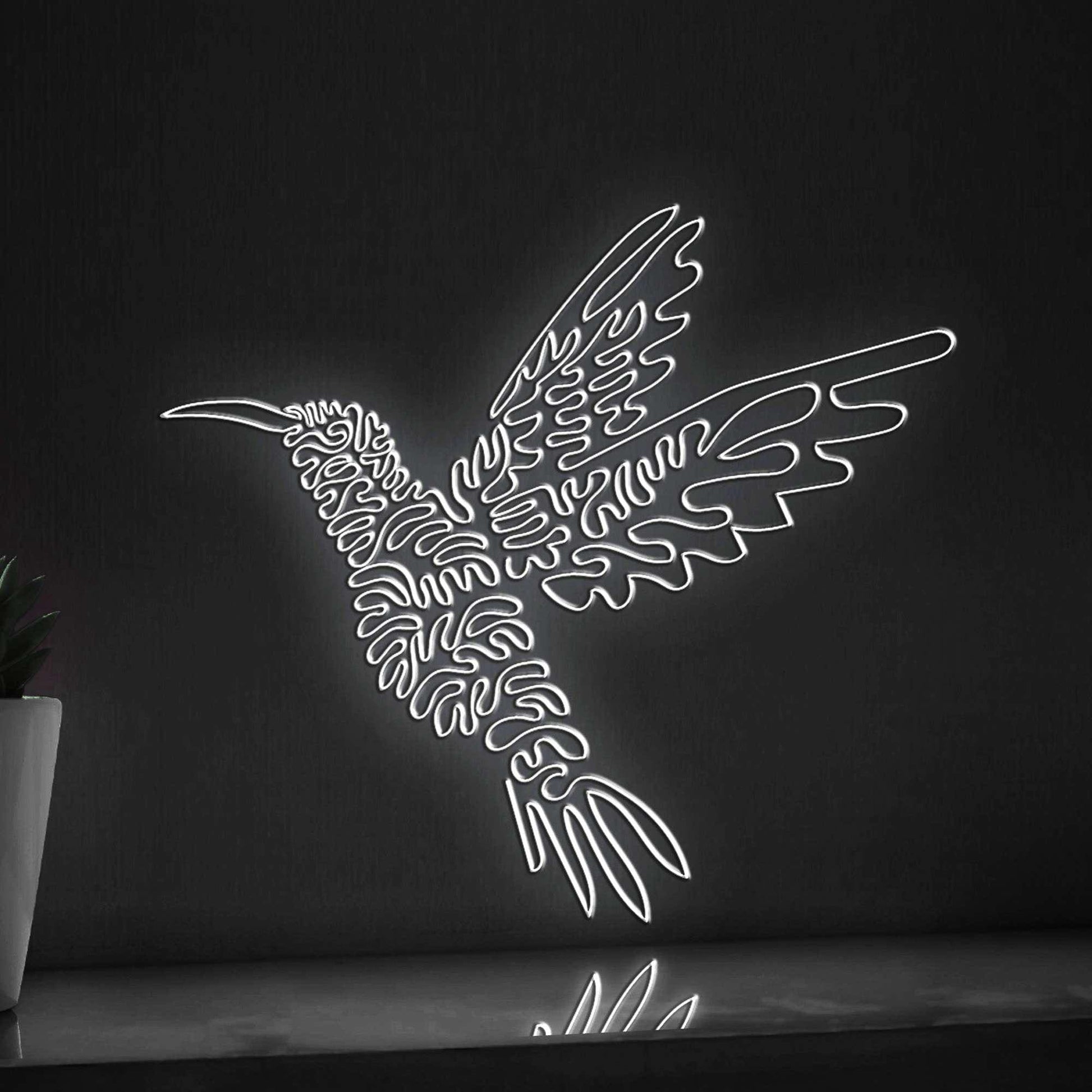 Hummingbird Single Line EL Wire Neon Sign - Ideal for Bird & Nature Lovers Wall Decor - myneonup