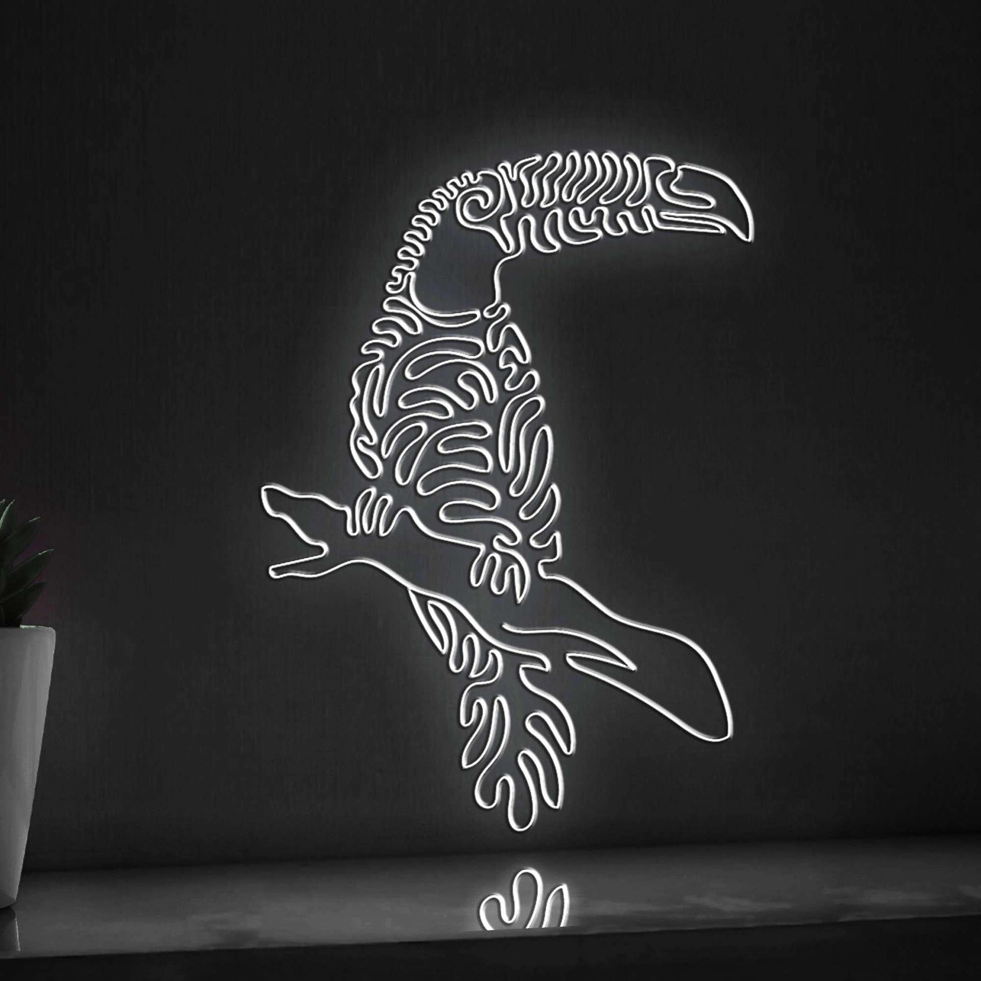 Toucan One Line EL Wire Neon Sign - Ideal for Nature Lovers, Perfect for Home Decor - myneonup