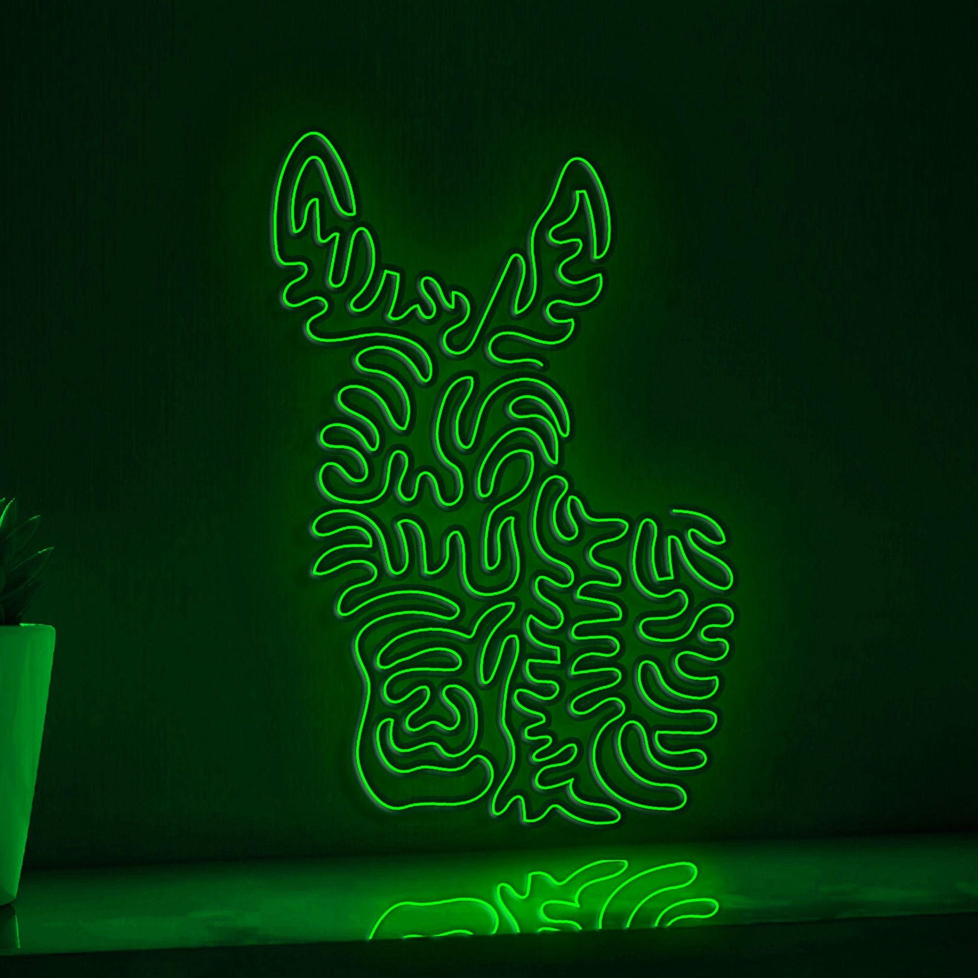 Cute Donkey Continuous Line EL Neon for Wall Decor - myneonup