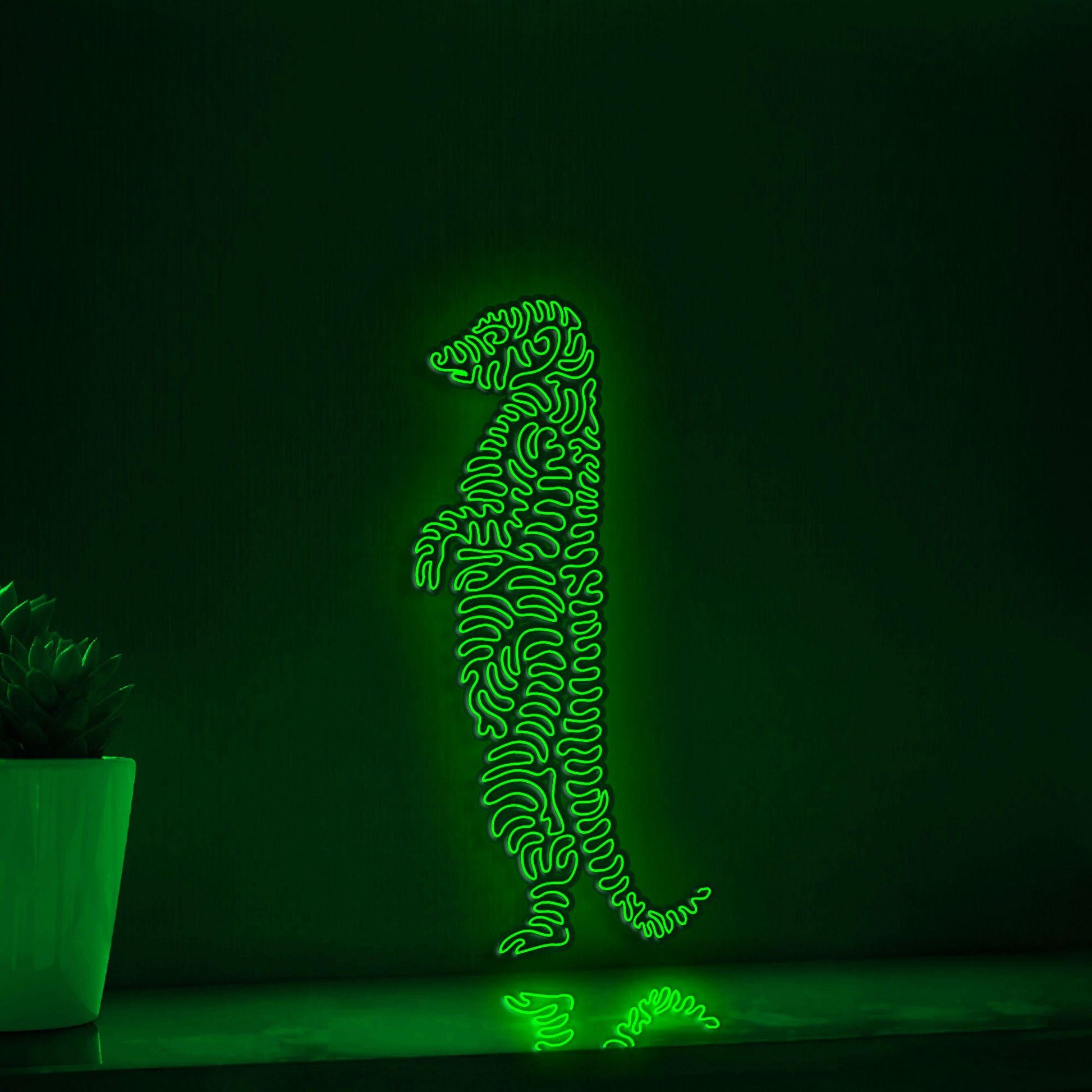 Standing Meerkat One Line EL Wire Neon Sign - Ideal for Animal & Nature Lovers Wall Decor - myneonup