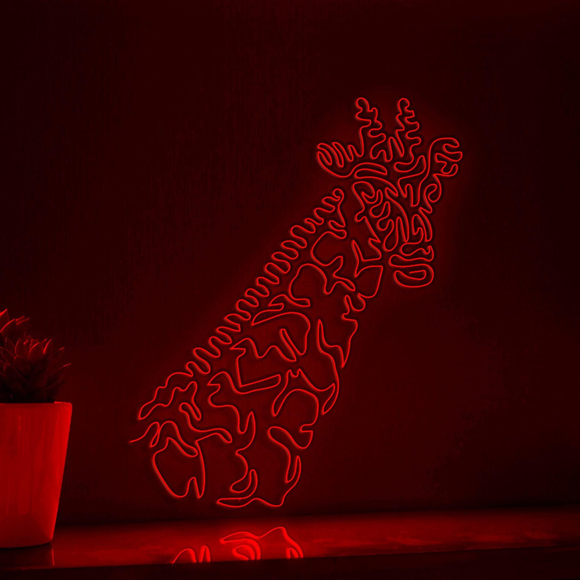 Giraffe One Line EL Wire Neon Sign - Long-Necked Safari Art - myneonup