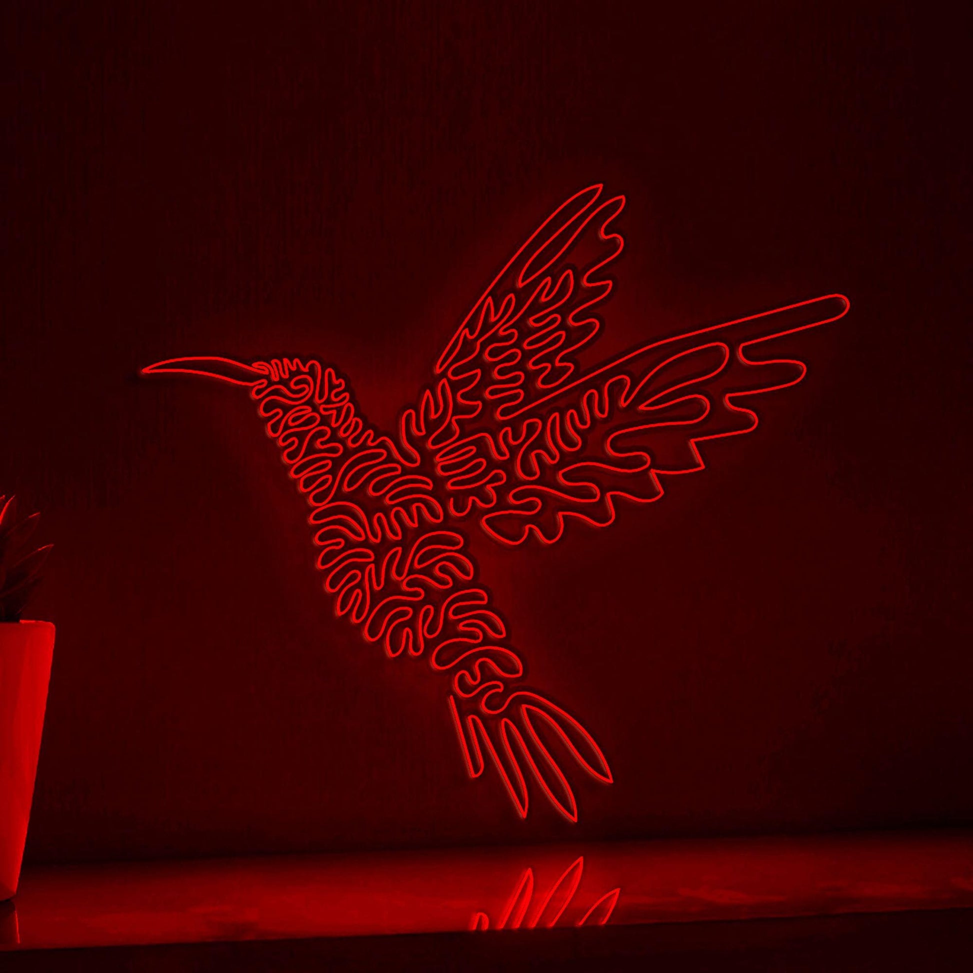 Hummingbird Single Line EL Wire Neon Sign - Ideal for Bird & Nature Lovers Wall Decor - myneonup