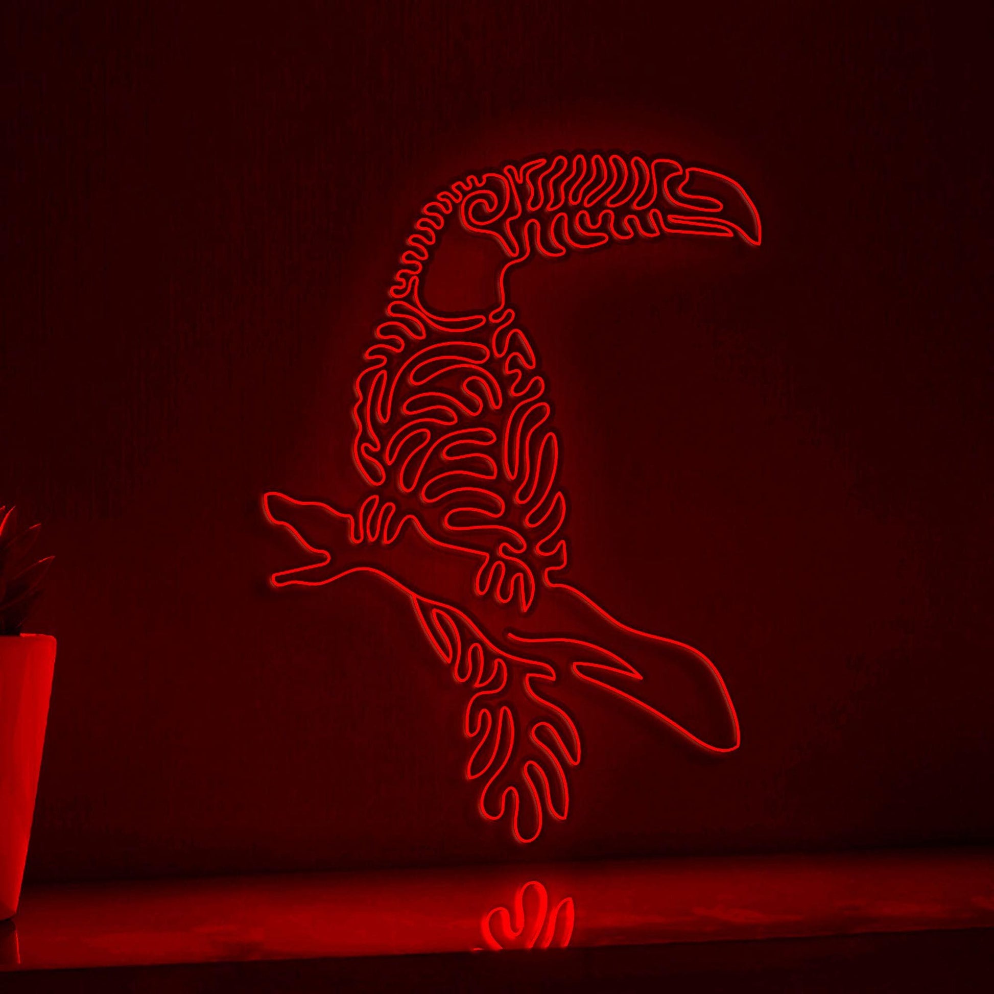 Toucan One Line EL Wire Neon Sign - Ideal for Nature Lovers, Perfect for Home Decor - myneonup