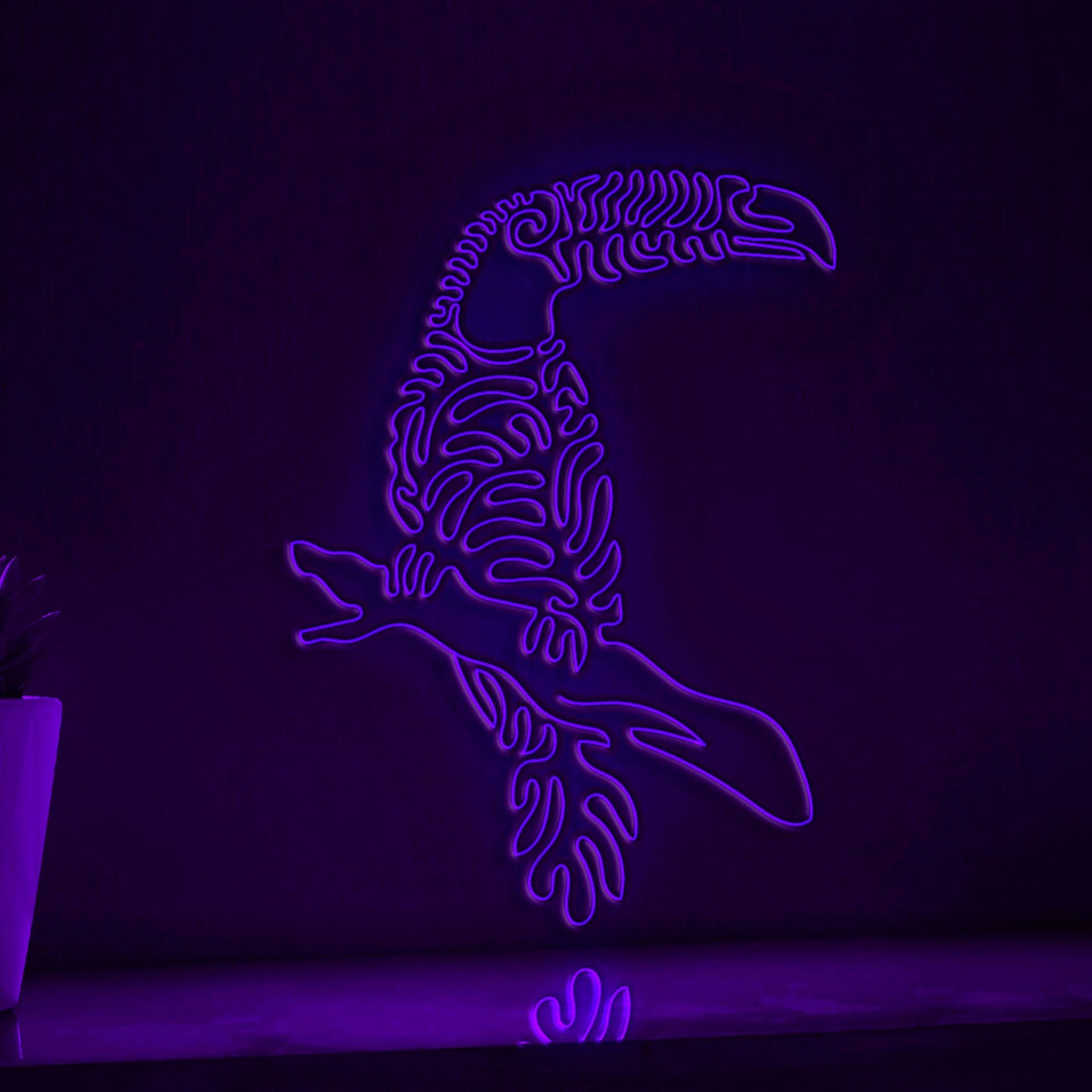 Toucan One Line EL Wire Neon Sign - Ideal for Nature Lovers, Perfect for Home Decor - myneonup