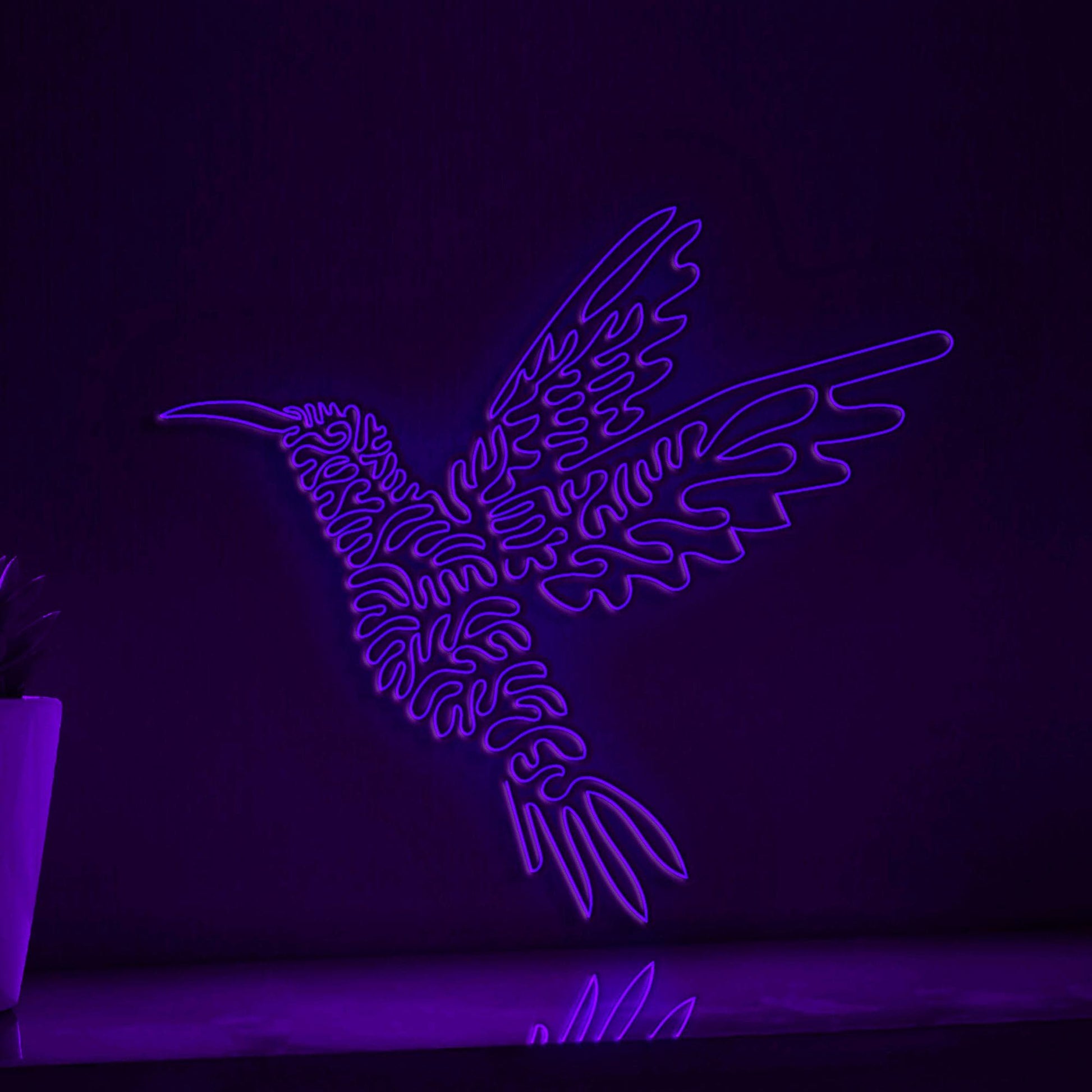 Hummingbird Single Line EL Wire Neon Sign - Ideal for Bird & Nature Lovers Wall Decor - myneonup