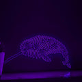Narwhal One Line EL Wire Neon Sign - Sea Unicorn, Ideal for Nature Lovers Wall Decor - myneonup