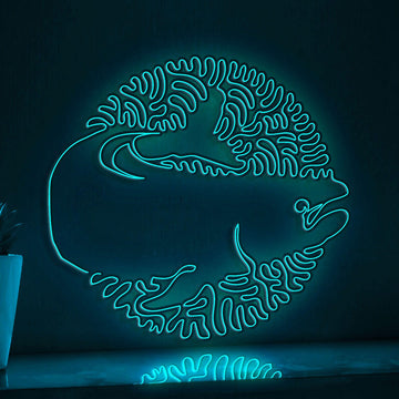 Salmon One Line EL Wire Neon Sign - Ideal for Seafood Lovers' Home Decor - myneonup