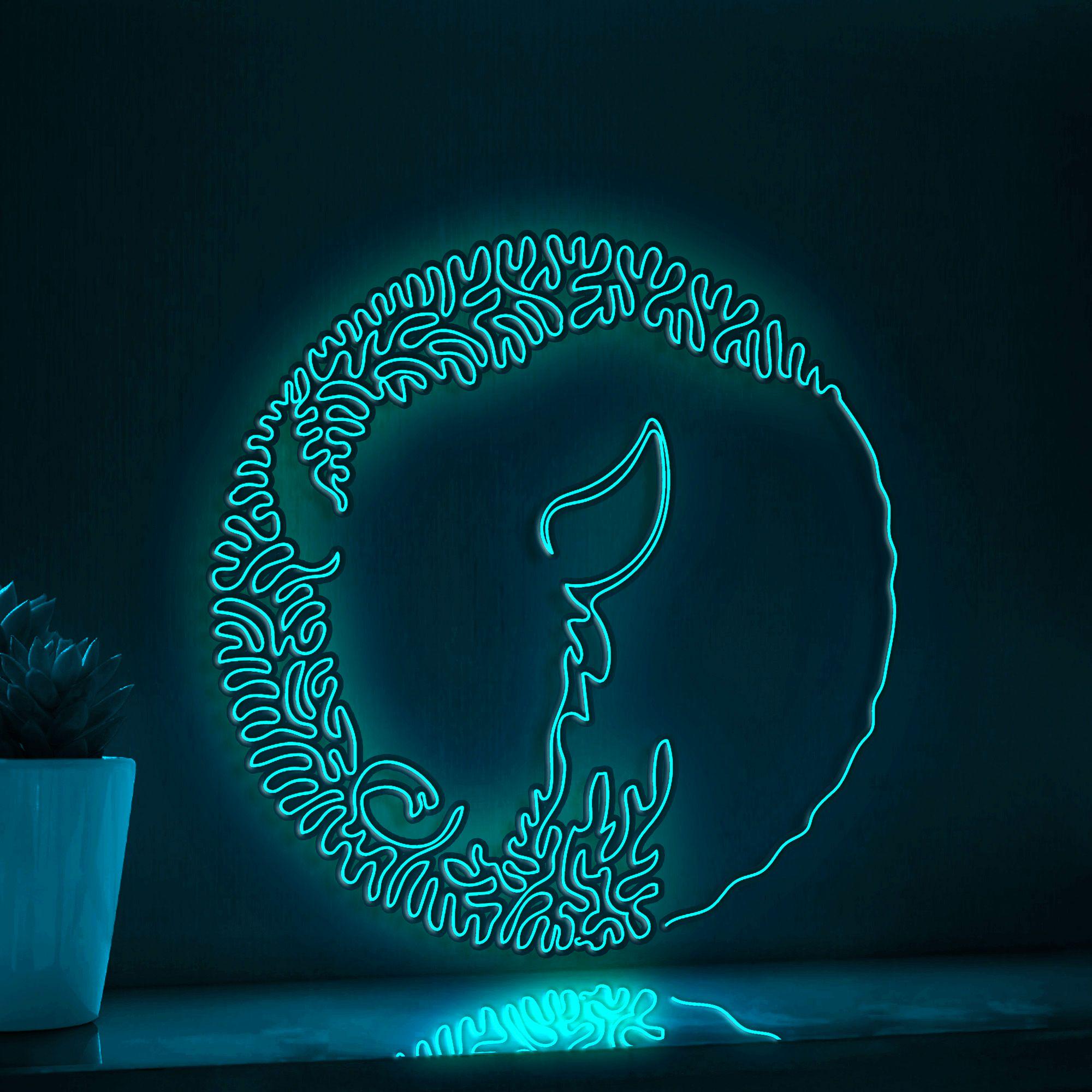 Bison One Line EL Wire Neon Sign - Enormous Herbivore Decor - myneonup