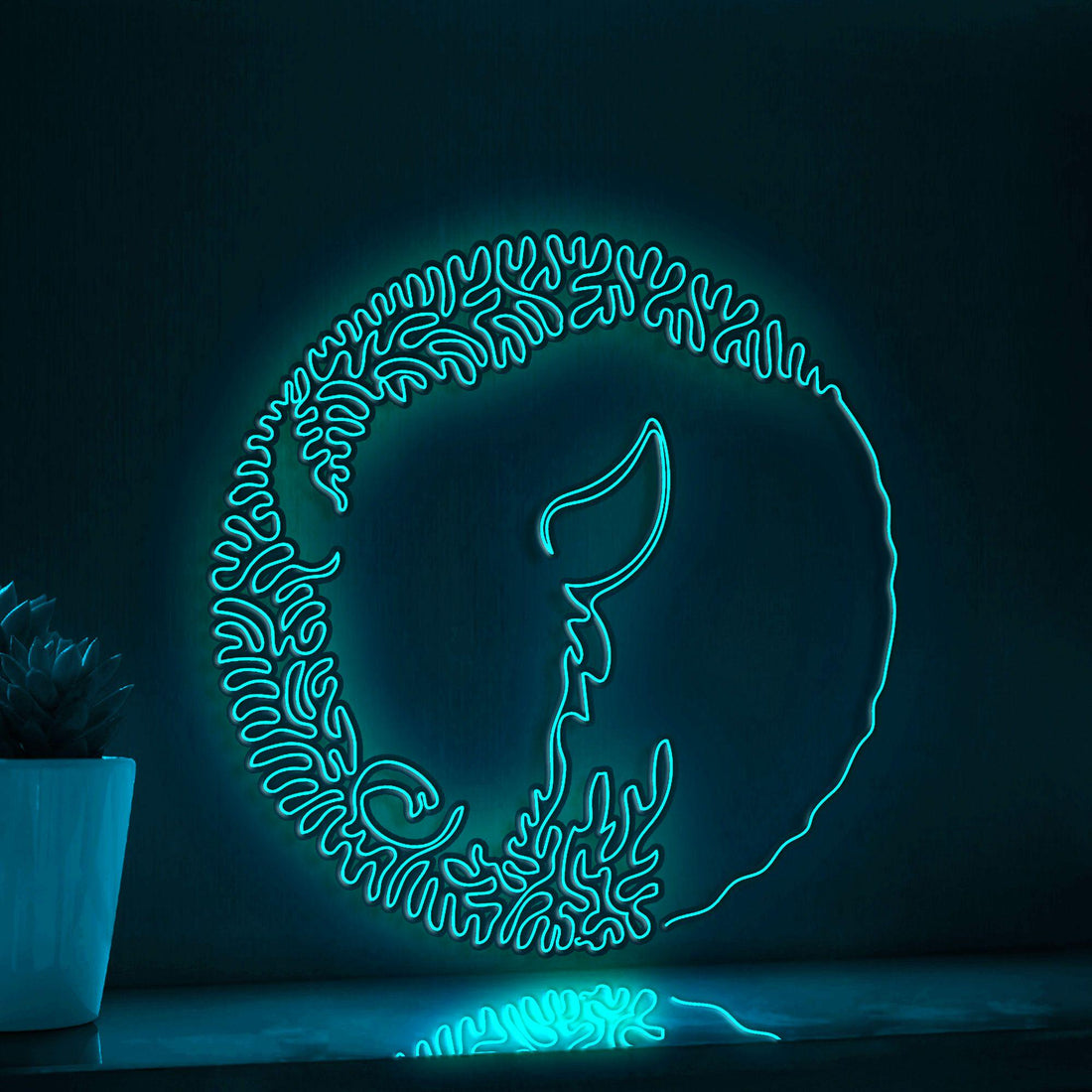 Bison One Line EL Wire Neon Sign - Enormous Herbivore Decor - myneonup