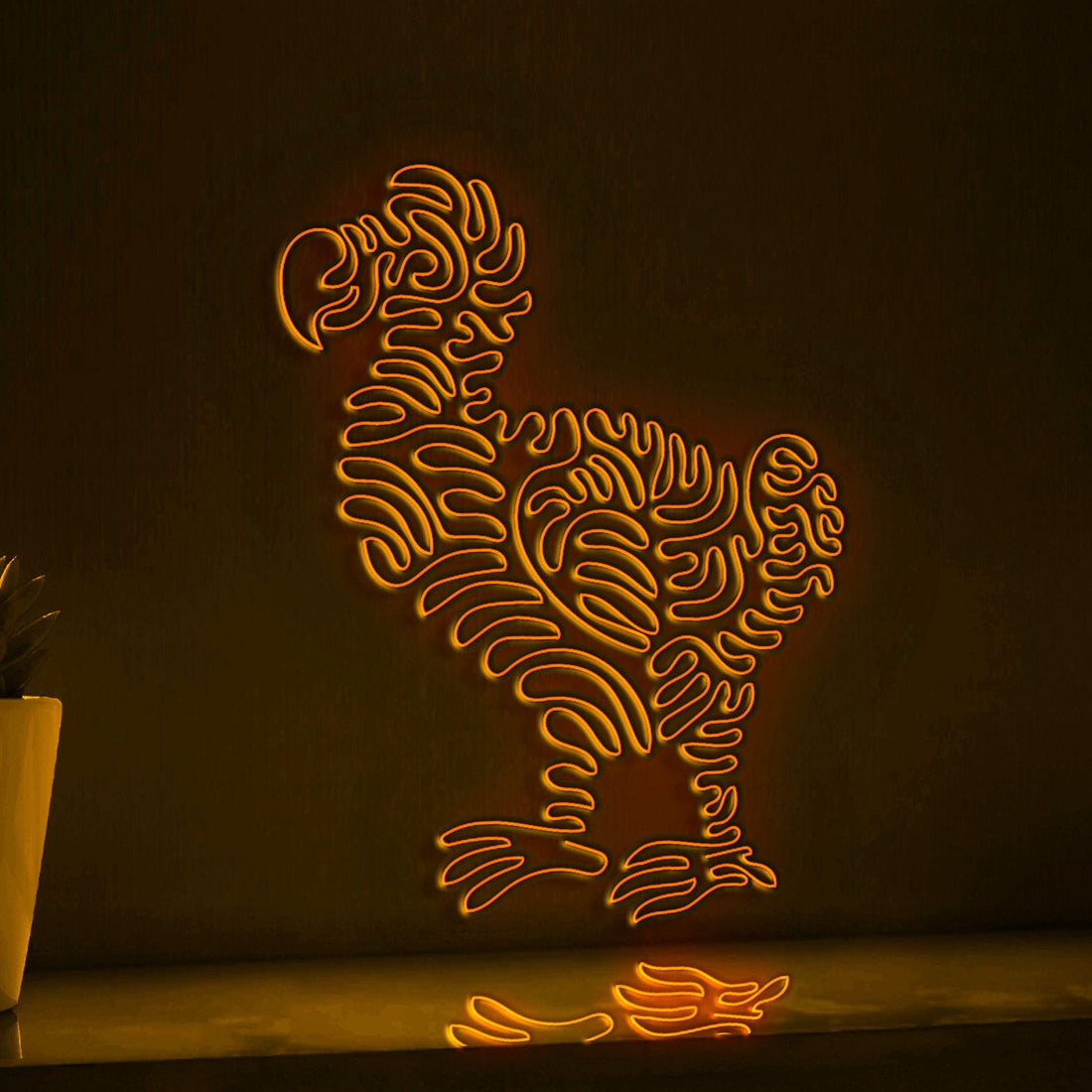 Dodo One Line EL Wire Neon Sign - Funny Dodo Abstract Art Neon for Home Decor - myneonup