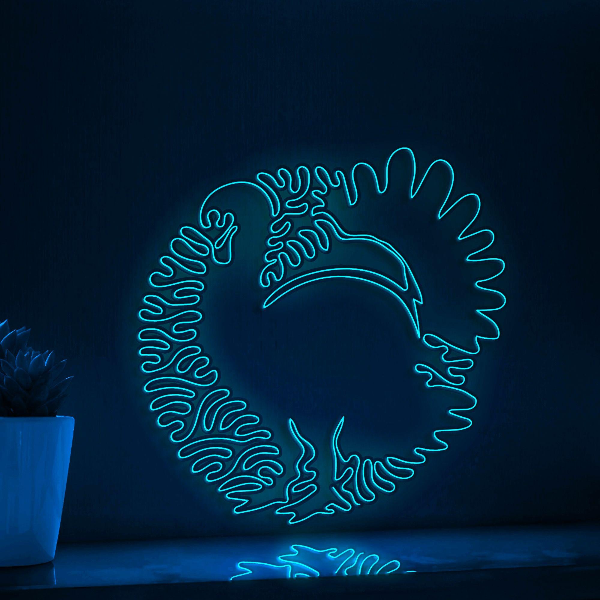 Turkey One Line EL Wire Neon Sign - Thanksgiving Decor - myneonup