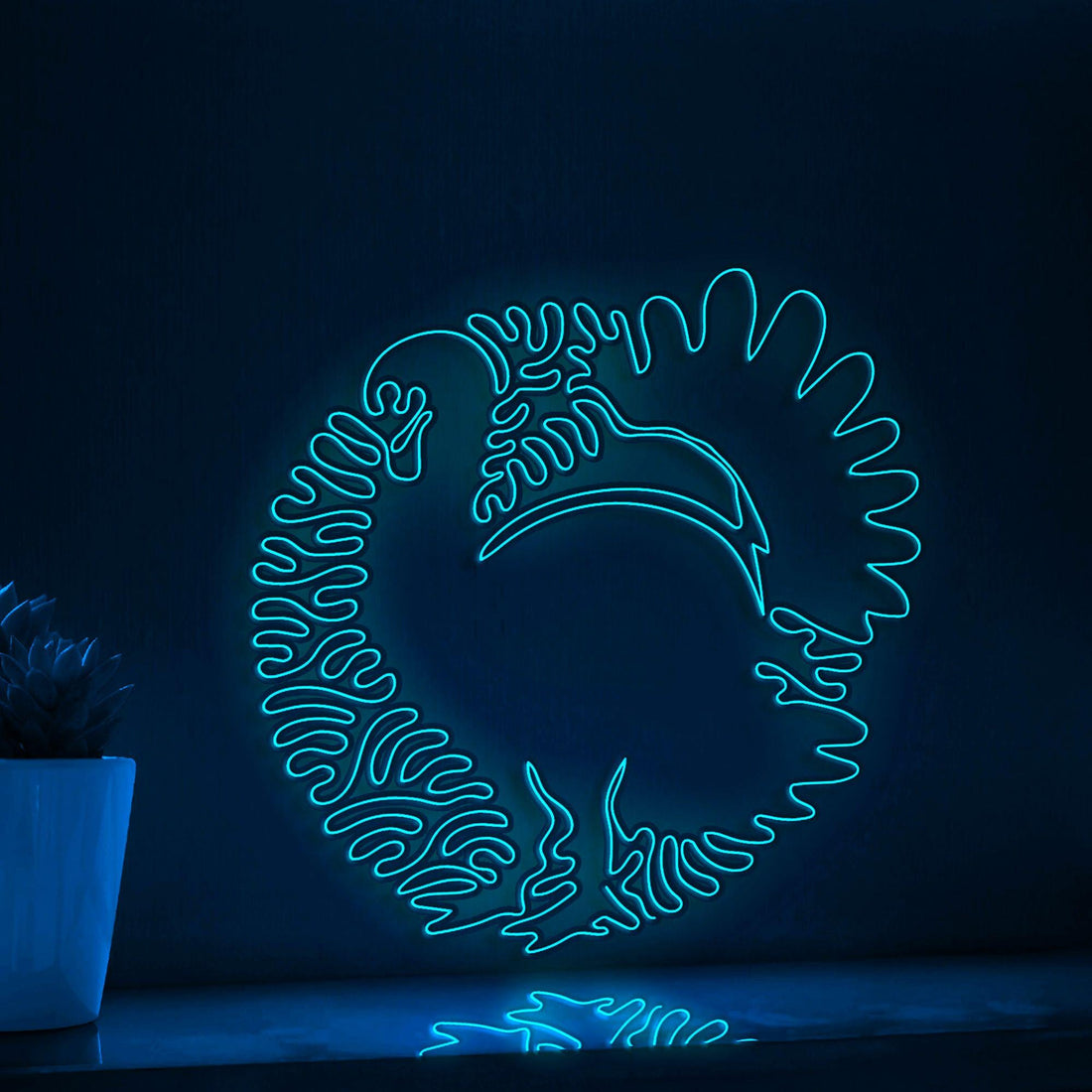 Turkey One Line EL Wire Neon Sign - Thanksgiving Decor - myneonup