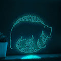 Bear One Line EL Wire Neon Sign - Abstract Art for Boho Wall Decor, Ideal for Nature Lovers - myneonup