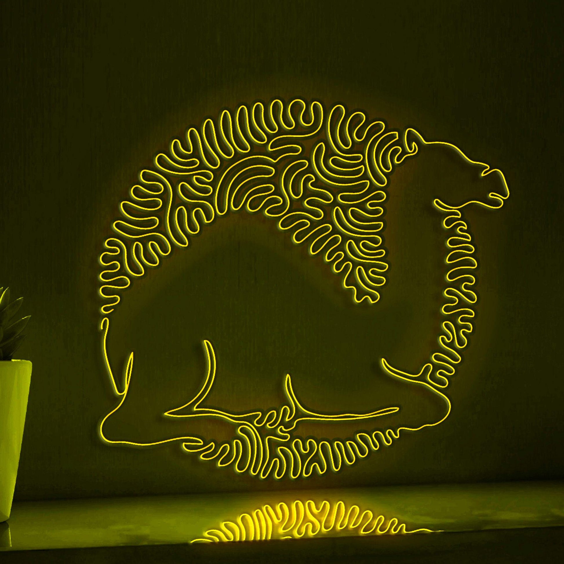 Camel One Line EL Wire Neon Sign - Cute Abstract Camel Design for Art Lovers & Safari Decor - myneonup
