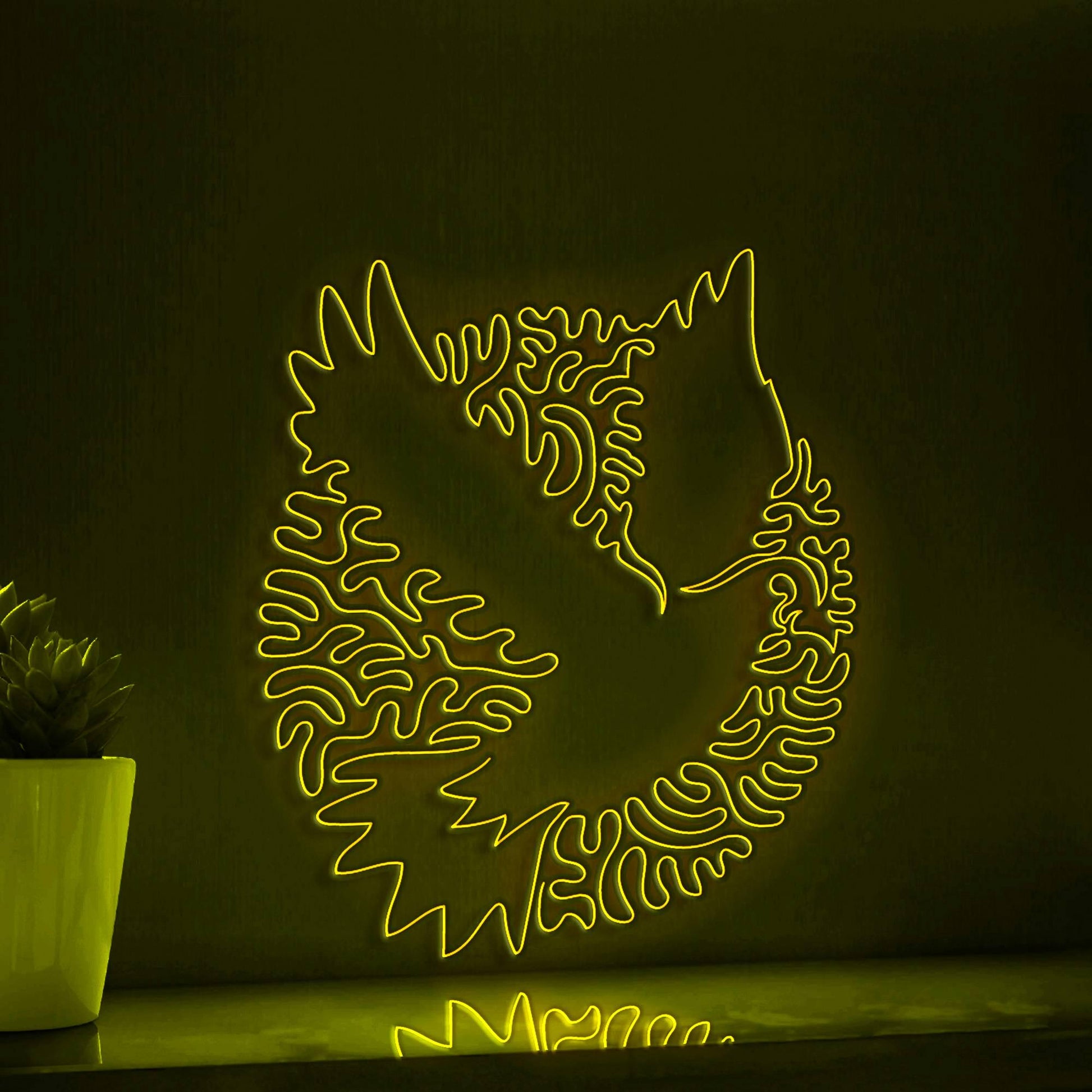 Dove One Line EL Wire Neon Sign - Peace Bird Wall Decor for Weddings, Easter and More - myneonup