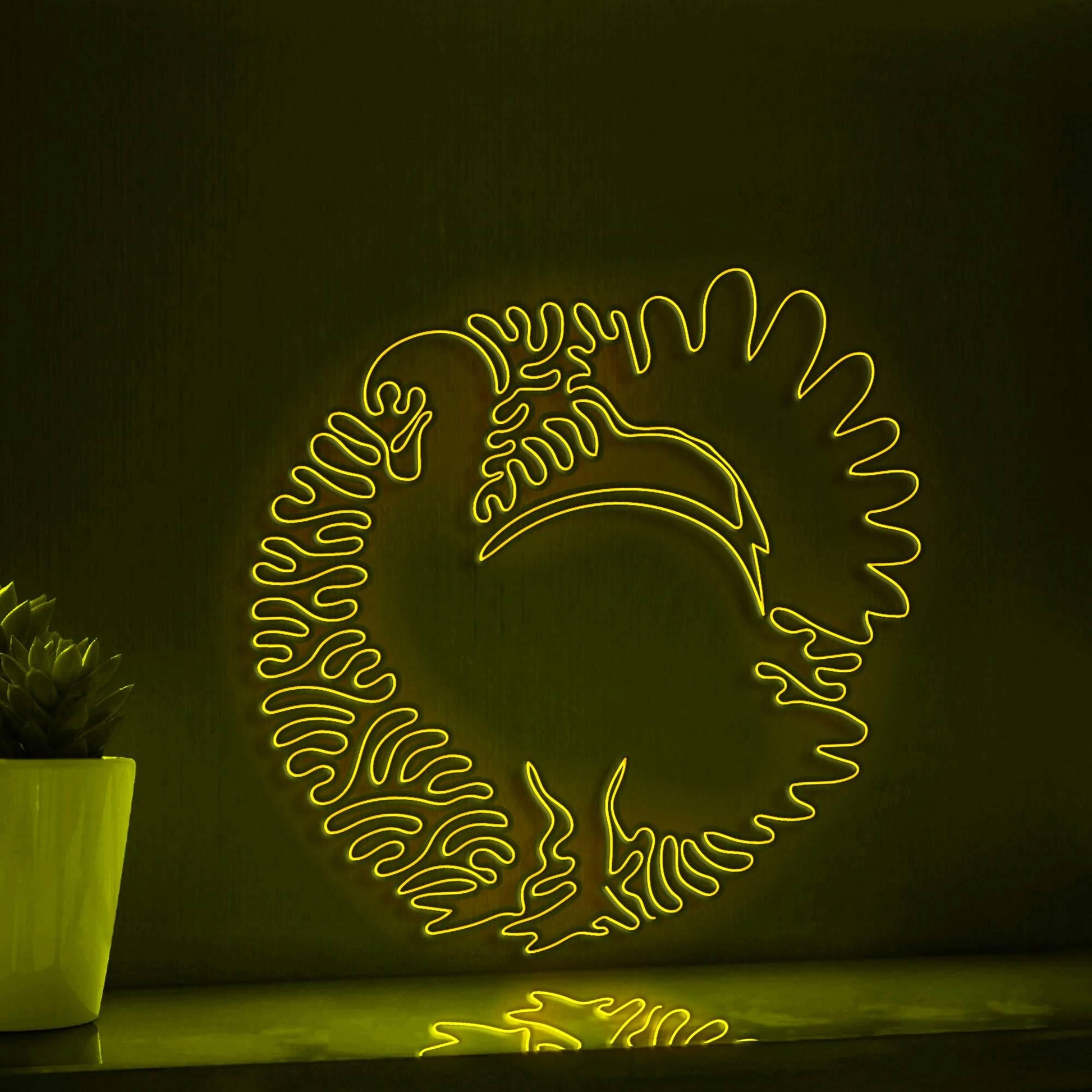 Turkey One Line EL Wire Neon Sign - Thanksgiving Decor - myneonup