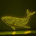 Whale One Line EL Wire Neon Sign - Ideal for Ocean Lovers, Perfect as Wall Decor - myneonup