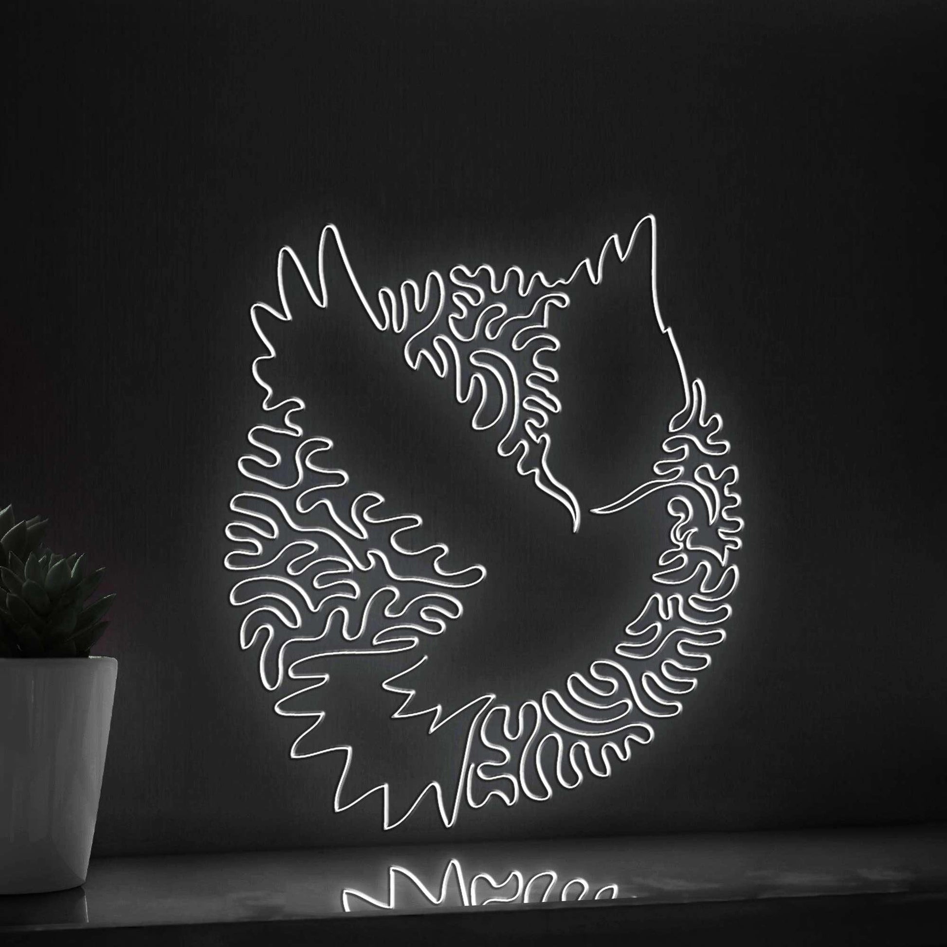 Dove One Line EL Wire Neon Sign - Peace Bird Wall Decor for Weddings, Easter and More - myneonup