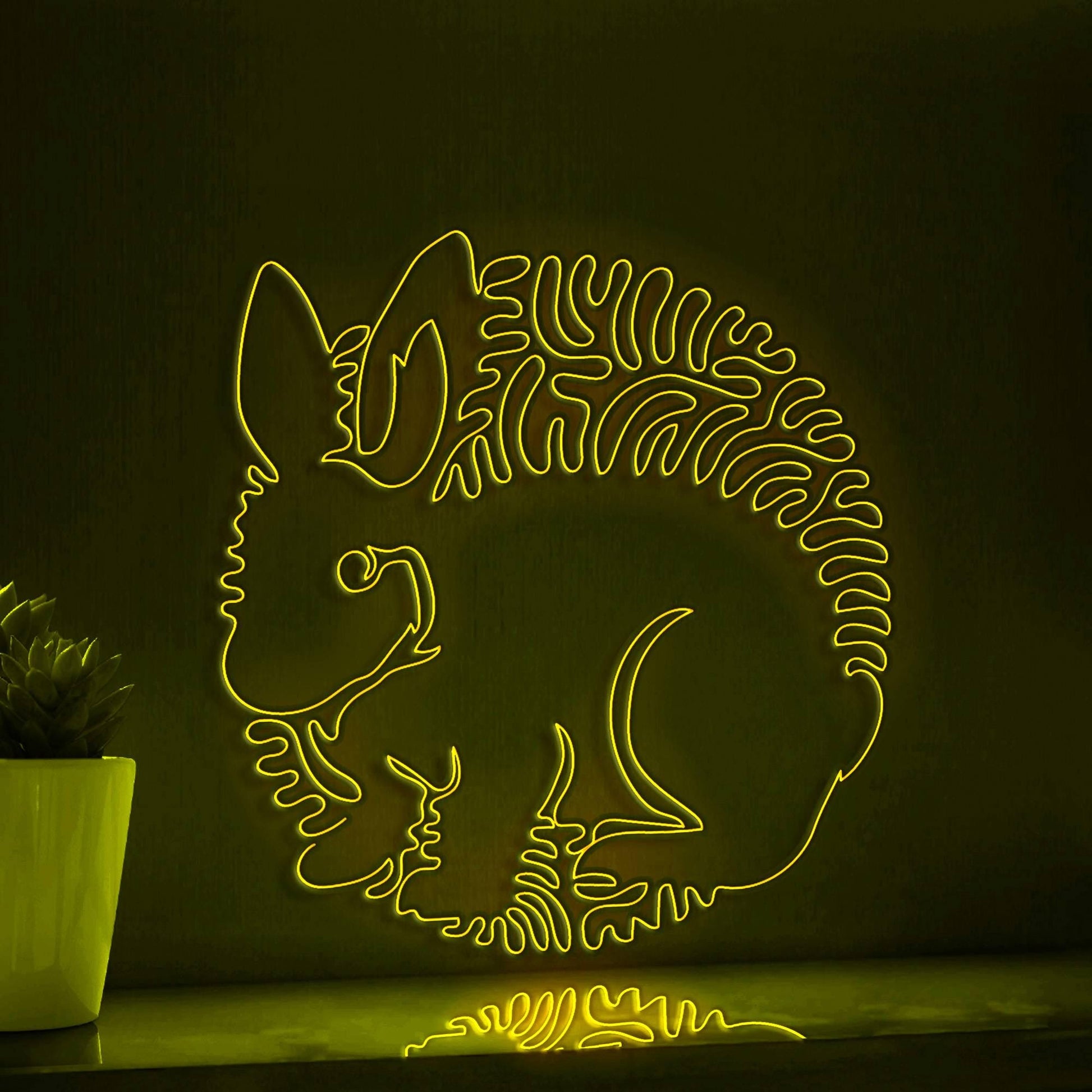 Rabbit One Line EL Wire Neon Sign 1 - Ideal for Kids' Rooms & Wall Decor - myneonup