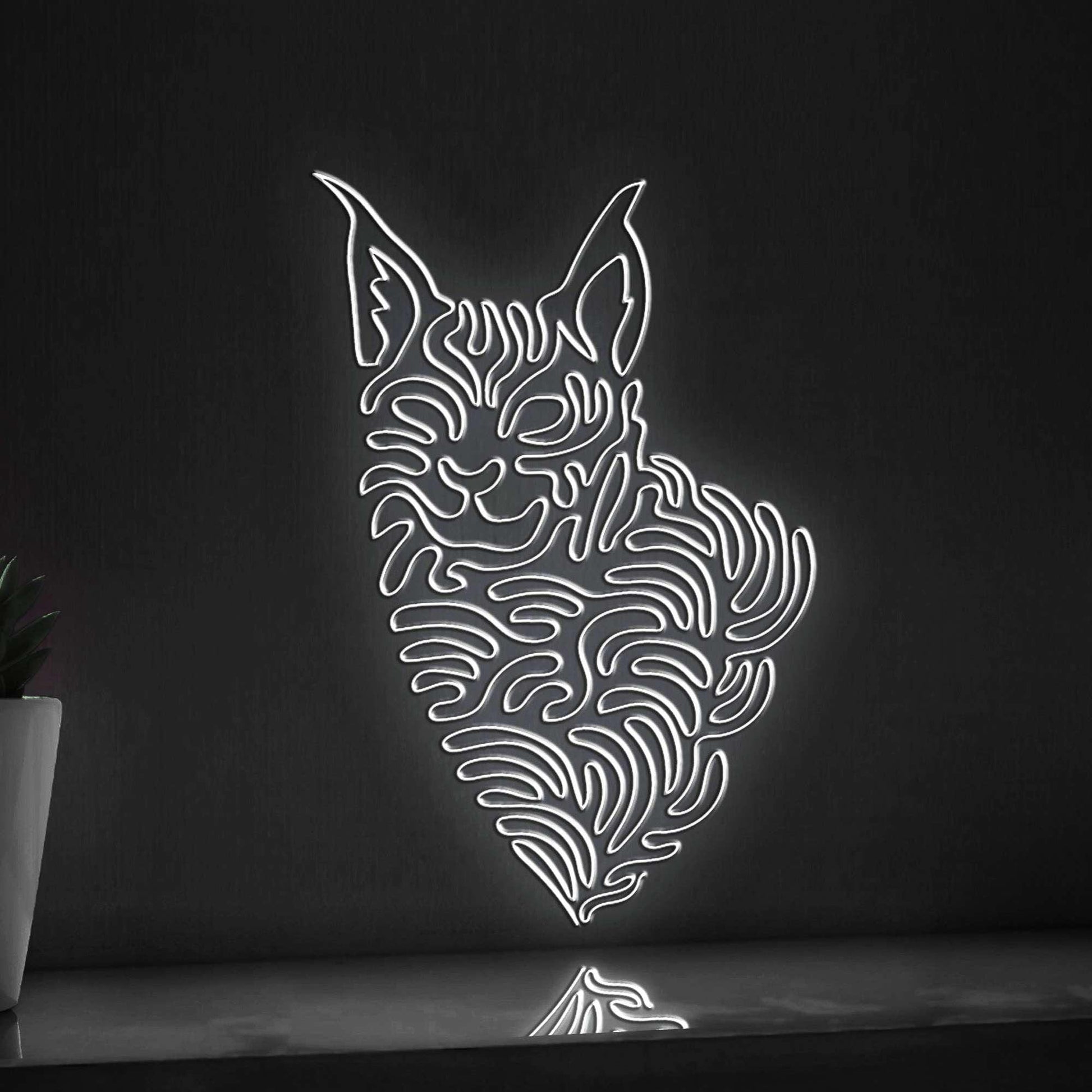 Lynx One Line EL Wire Neon Sign - Abstract Art Neon for Nature Lovers' Modern Wall Decor - myneonup