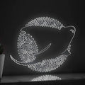 Stingray One Line EL Wire Neon Sign - Flat-Bodied Marine Decor - myneonup