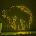 Mammoth One Line EL Wire Neon Sign - Ice Age Giant Wall Art - myneonup
