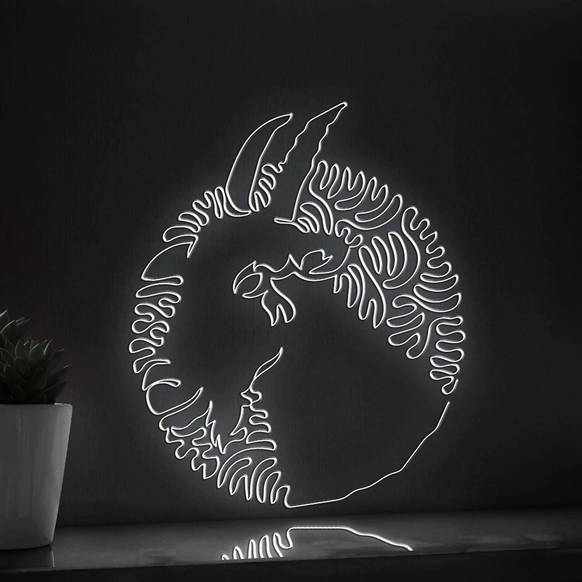 Goat One Line EL Wire Neon Sign - Perfect for Farm-themed Home Decor - myneonup