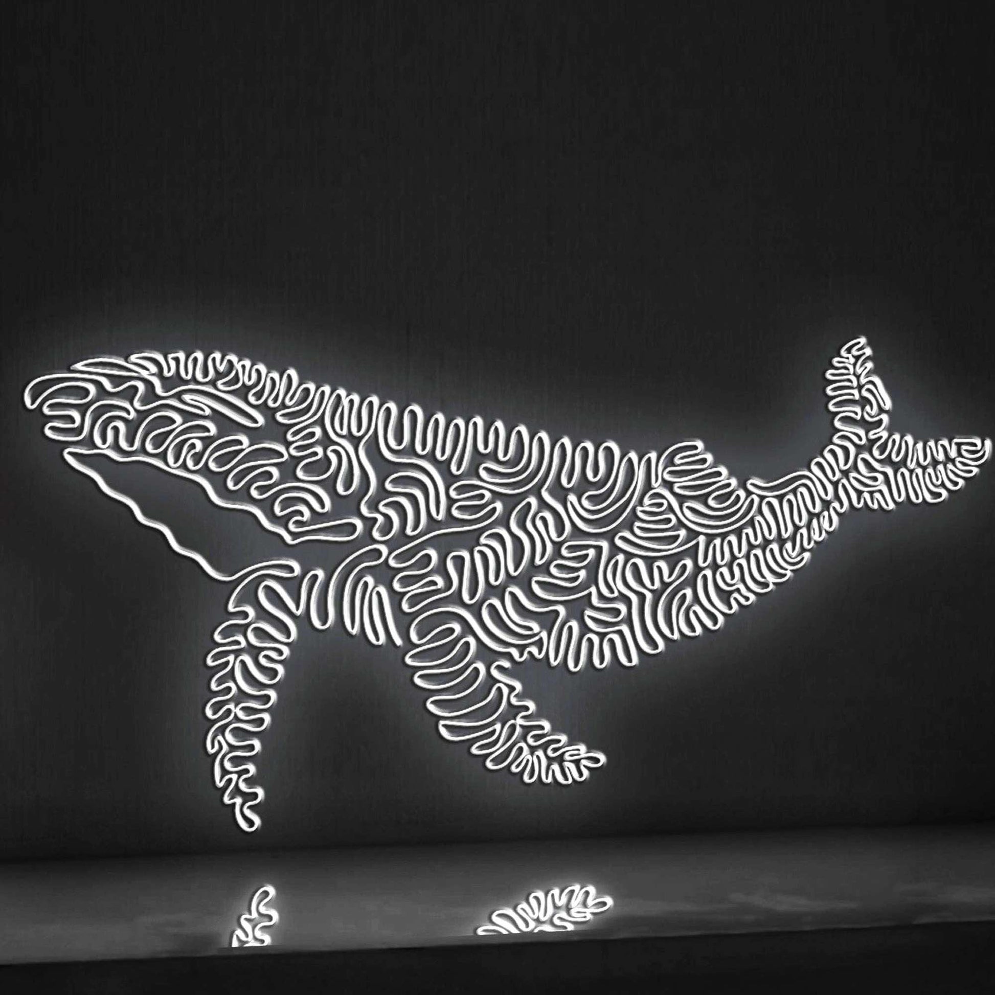 Whale One Line EL Wire Neon Sign - Intelligent Giant Light Decor - myneonup